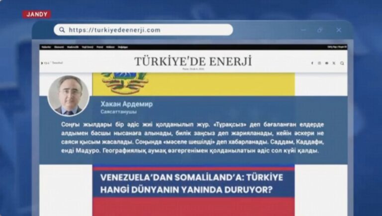 Türkiye’de Enerji’de Yayımlanan Analiz Kazakistan Televizyonunda Gündem Oldu